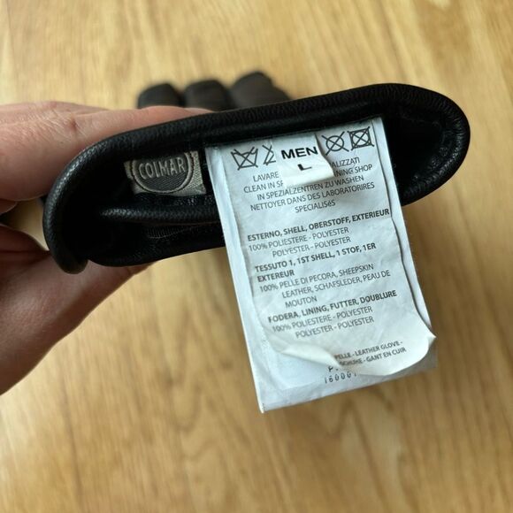 Colmar By Level Men’s Leather Gloves Style 5181 Black Large - Picture 6 of 7